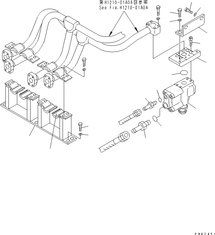 Схема запчастей Komatsu PC300-6Z - ПРЕДОТВРАЩ. СМЕЩЕНИЯ (СТРЕЛА)(№-) ГИДРАВЛИКА