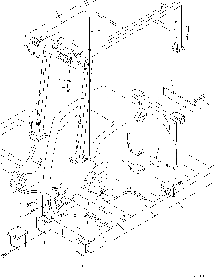 Схема запчастей Komatsu PC300-6Z - F.O.P.S (КОМПЛЕКТ)(№-) КАБИНА ОПЕРАТОРА И СИСТЕМА УПРАВЛЕНИЯ