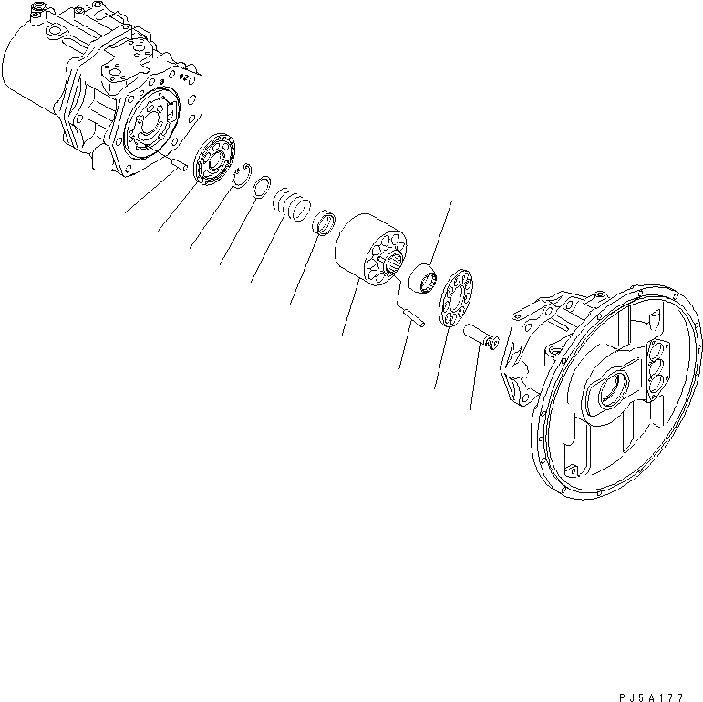 Схема запчастей Komatsu PC300-6Z - ОСНОВН. НАСОС (/) (MIZUGURI СПЕЦ-Я.)(№9-) ОСНОВН. КОМПОНЕНТЫ И РЕМКОМПЛЕКТЫ