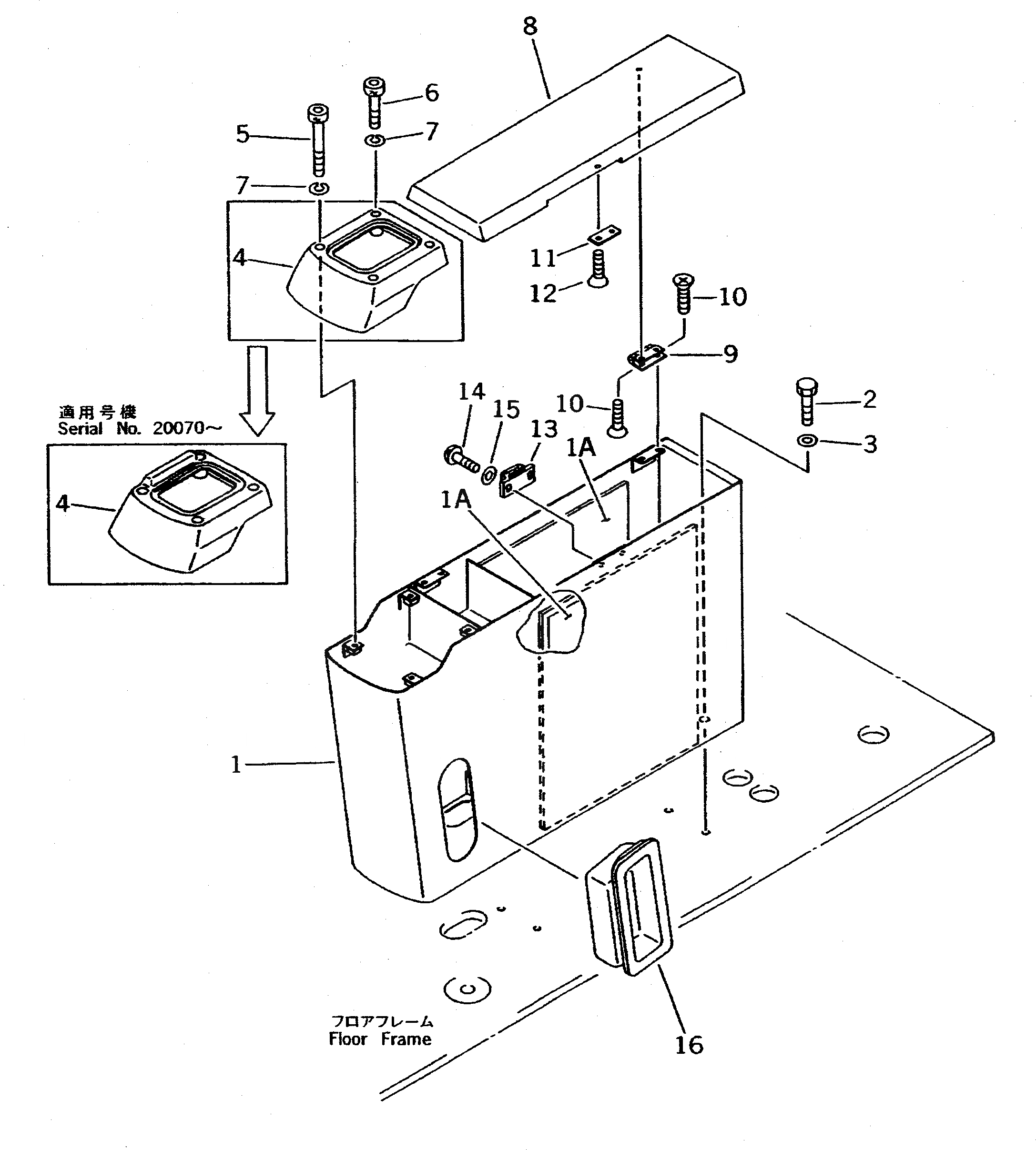 Схема запчастей Komatsu PC300-5 - MAGAZINE КОРПУС (ДЛЯ УДЛИНН. РЫЧАГ УПРАВЛ-Е) СИСТЕМА УПРАВЛЕНИЯ И ОСНОВНАЯ РАМА