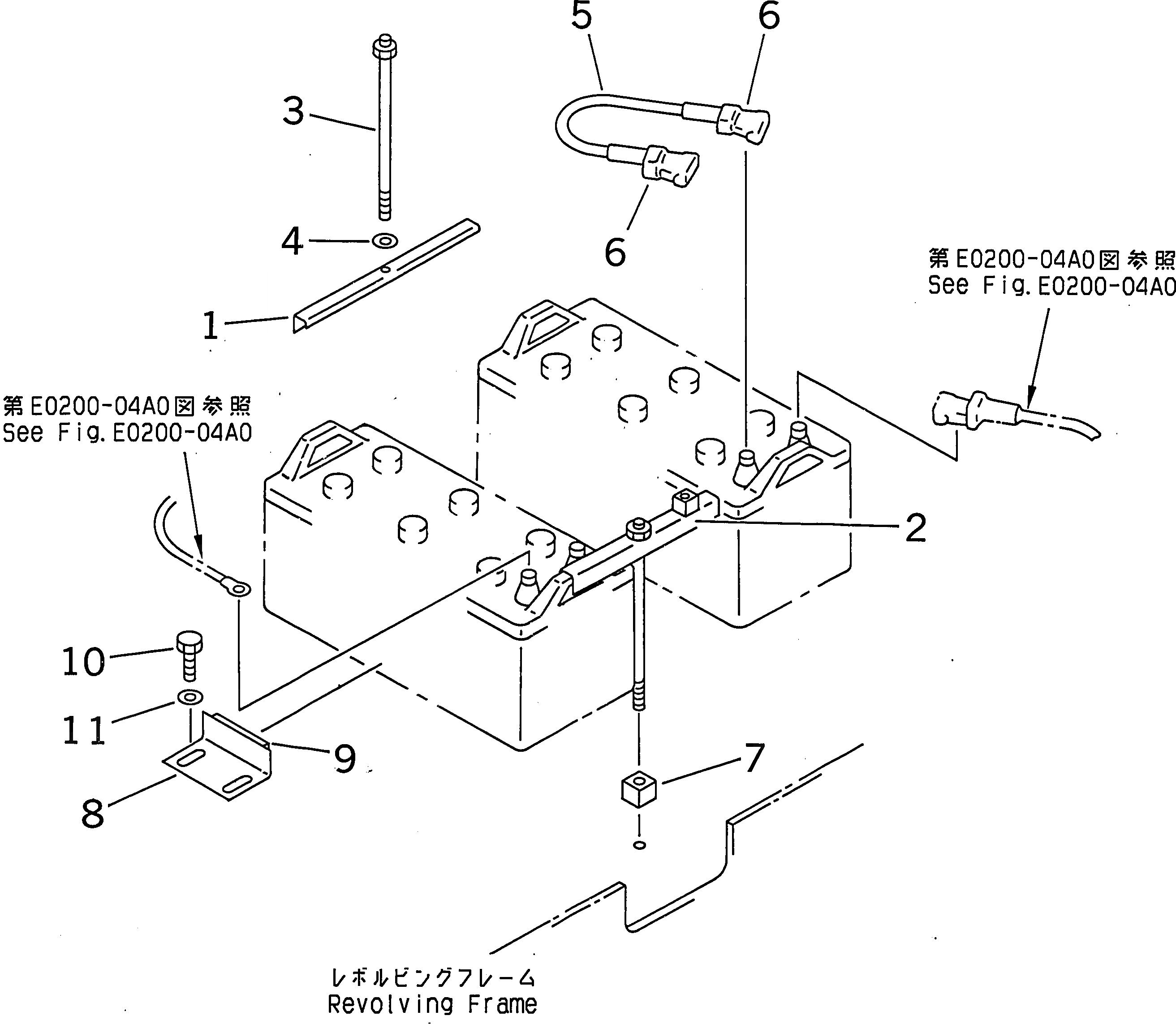 Схема запчастей Komatsu PC300-6 - БЕЗ АККУМУЛЯТОРА ЭЛЕКТРИКА