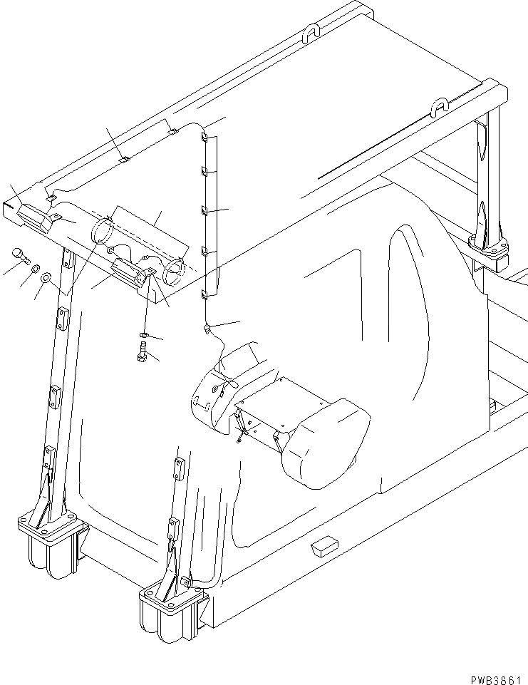 Схема запчастей Komatsu PC300-6 - ДОПОЛН. РАБОЧ. ОСВЕЩЕНИЕ(№-) ЭЛЕКТРИКА