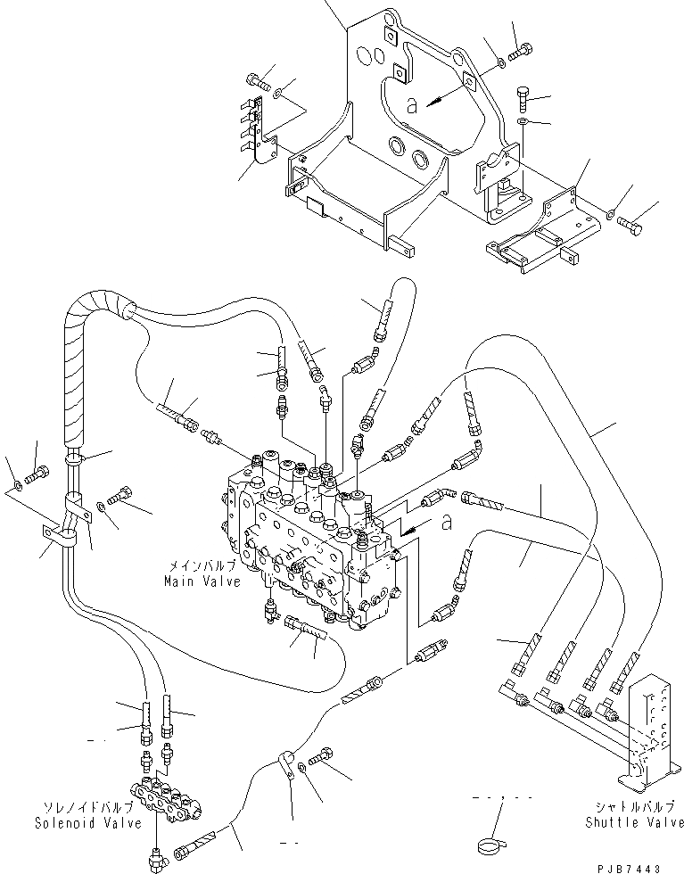 Схема запчастей Komatsu PC300-6 - ОСНОВН. КЛАПАН (КОРПУС КЛАПАНА)(№-) ГИДРАВЛИКА