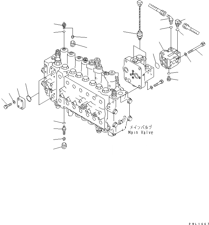 Схема запчастей Komatsu PC300-6 - ОСНОВН. КЛАПАН (ДАТЧИК) ( АКТУАТОР) (БЕЗ НАВЕСН. ОБОРУД-Я)(№-) ГИДРАВЛИКА