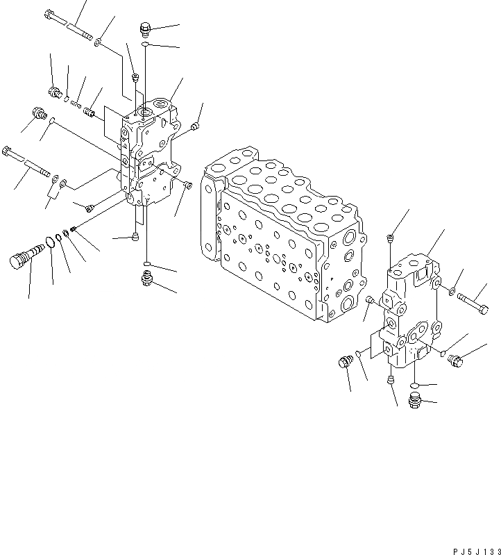 Схема запчастей Komatsu PC300-6 - ОСНОВН. КЛАПАН (-АКТУАТОР) (/)(№-) ОСНОВН. КОМПОНЕНТЫ И РЕМКОМПЛЕКТЫ