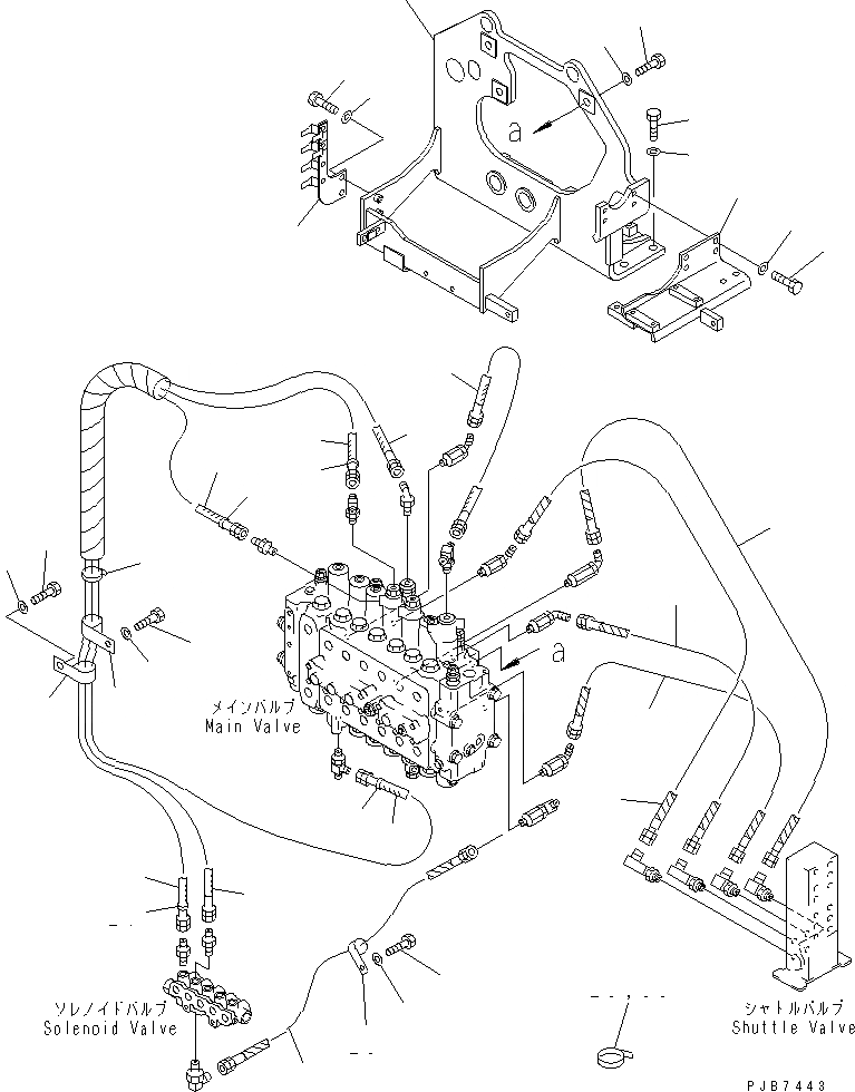 Схема запчастей Komatsu PC300-6 - ОСНОВН. КЛАПАН (КОРПУС КЛАПАНА)(№-) ГИДРАВЛИКА