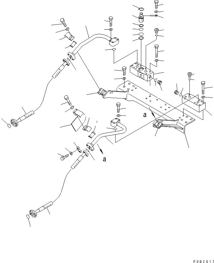 Схема запчастей Komatsu PC300-6 - НАВЕСНОЕ ОБОРУД-Е ( АКТУАТОР) (CROSS КЛАПАН И КОРПУС)(№-) ГИДРАВЛИКА