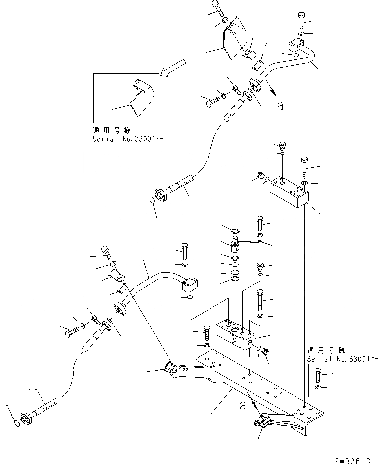 Схема запчастей Komatsu PC300-6 - НАВЕСНОЕ ОБОРУД-Е ( АКТУАТОР) (CROSS КЛАПАН И КОРПУС)(№-) ГИДРАВЛИКА