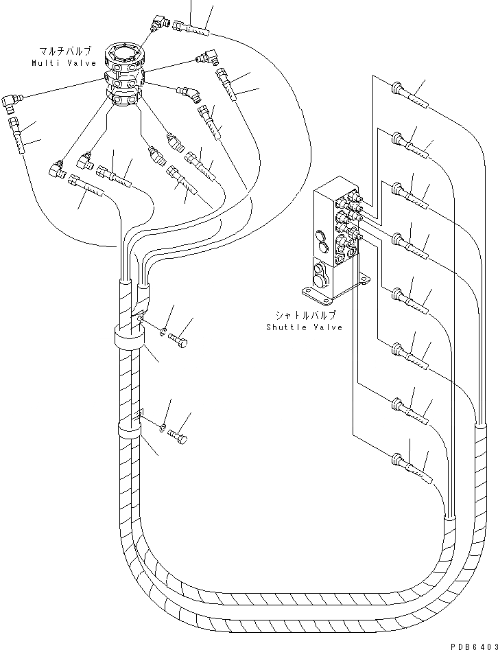 Схема запчастей Komatsu PC300-6 - MULTI PATTERN КЛАПАН(№-999) ГИДРАВЛИКА