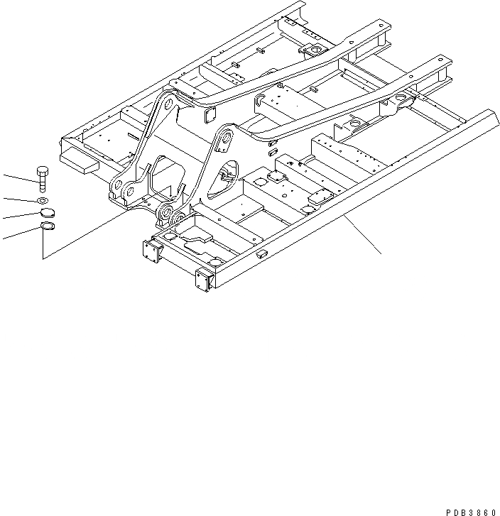 Схема запчастей Komatsu PC300-6 - ОСНОВНАЯ РАМА (F.O.P.S.)(№-999) ОСНОВНАЯ РАМА И ЕЕ ЧАСТИ