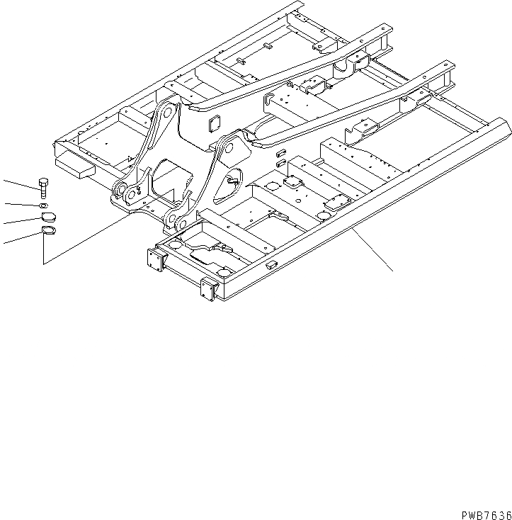 Схема запчастей Komatsu PC300-6 - ОСНОВНАЯ РАМА (F.O.P.S.)(№-) ОСНОВНАЯ РАМА И ЕЕ ЧАСТИ