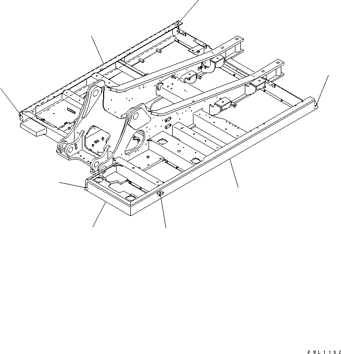 Схема запчастей Komatsu PC300-6 - ОСНОВНАЯ РАМА (ДЕКА УСИЛ. КОМПЛЕКТ)(№-) ОСНОВНАЯ РАМА И ЕЕ ЧАСТИ