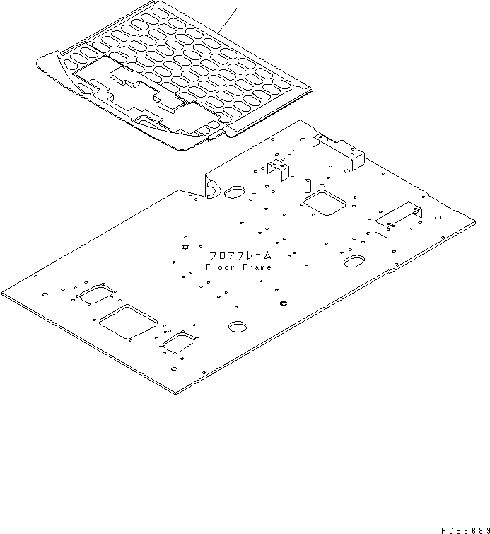 Схема запчастей Komatsu PC300-6 - ПОКРЫТИЕ ПОЛА( АКТУАТОР)(№-) КАБИНА ОПЕРАТОРА И СИСТЕМА УПРАВЛЕНИЯ
