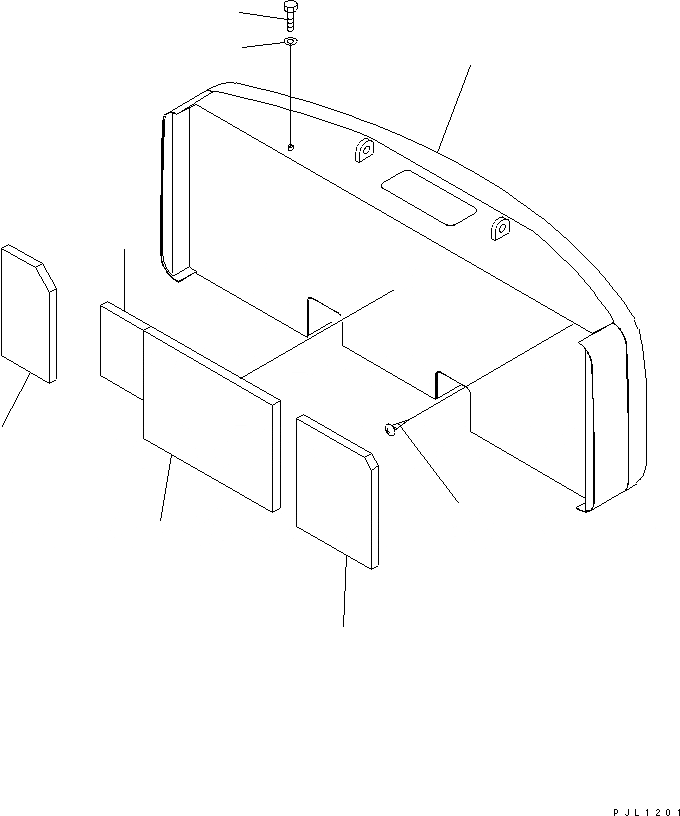 Схема запчастей Komatsu PC300-6 - ПРОТИВОВЕС (KG)(№-) ЧАСТИ КОРПУСА