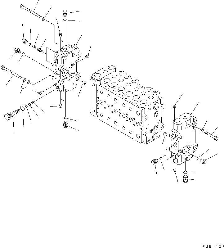 Схема запчастей Komatsu PC300-6 - ОСНОВН. КЛАПАН (-АКТУАТОР) (/)(№-) ОСНОВН. КОМПОНЕНТЫ И РЕМКОМПЛЕКТЫ