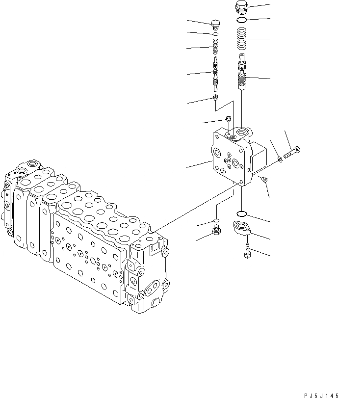 Схема запчастей Komatsu PC300-6 - ОСНОВН. КЛАПАН (-АКТУАТОР) (/7) ОСНОВН. КОМПОНЕНТЫ И РЕМКОМПЛЕКТЫ