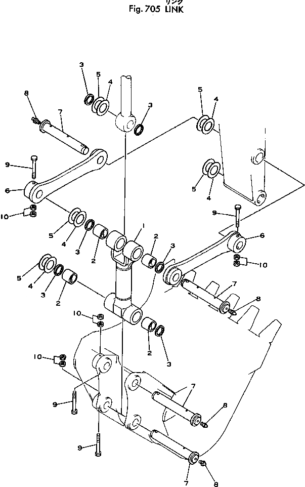 Схема запчастей Komatsu PC300-1 - СОЕДИНИТЕЛЬН. ЗВЕНО РАБОЧЕЕ ОБОРУДОВАНИЕ