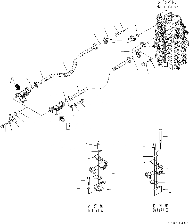 Схема запчастей Komatsu PC300-7-AA - ДОПОЛН. ГИДРОЛИНИЯ ( АКТУАТОР) ГИДРАВЛИКА