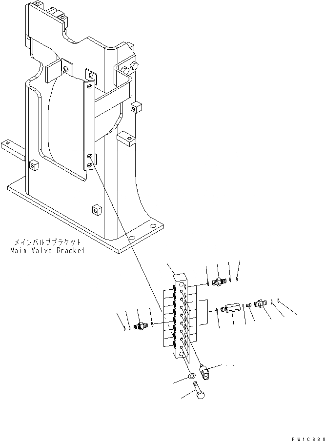 Схема запчастей Komatsu PC300-7-AA - PRESSURE ПЕРЕКЛЮЧАТЕЛЬ ГИДРАВЛИКА