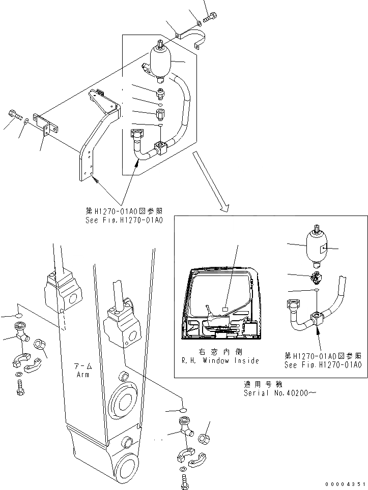 Схема запчастей Komatsu PC300-7-AA - ПЕРЕХОДНИК ДЛЯ МОЛОТА (ДЛЯ MONTABER)(№-) РАБОЧЕЕ ОБОРУДОВАНИЕ