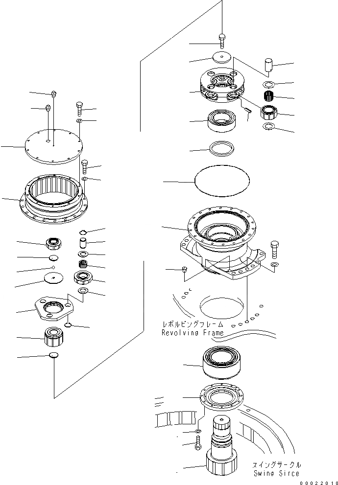 Схема запчастей Komatsu PC300-7-AA - МЕХАНИЗМ ПОВОРОТА (ПОСТАВЛЯЕТСЯ ОТДЕЛЬНО)(№7-) ОСНОВН. КОМПОНЕНТЫ И РЕМКОМПЛЕКТЫ