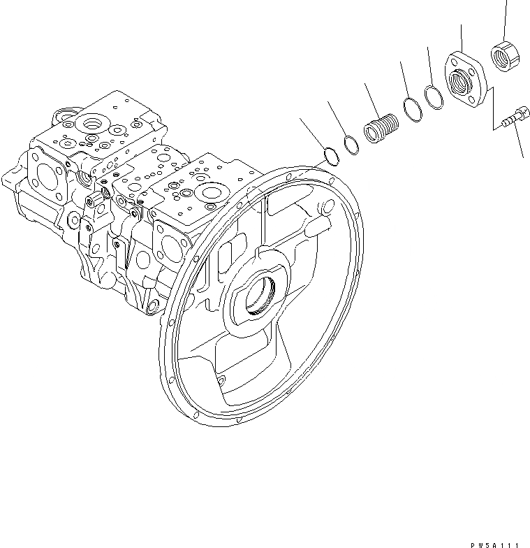 Схема запчастей Komatsu PC300-7-AA - ОСНОВН. НАСОС (/) ОСНОВН. КОМПОНЕНТЫ И РЕМКОМПЛЕКТЫ