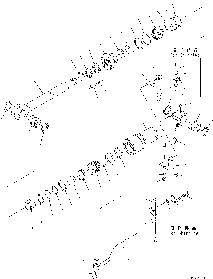Схема запчастей Komatsu PC300-7-AA - ЦИЛИНДР СТРЕЛЫ(ДЛЯ КЛАПАНА ПЕРЕГРУЗКИ) ОСНОВН. КОМПОНЕНТЫ И РЕМКОМПЛЕКТЫ