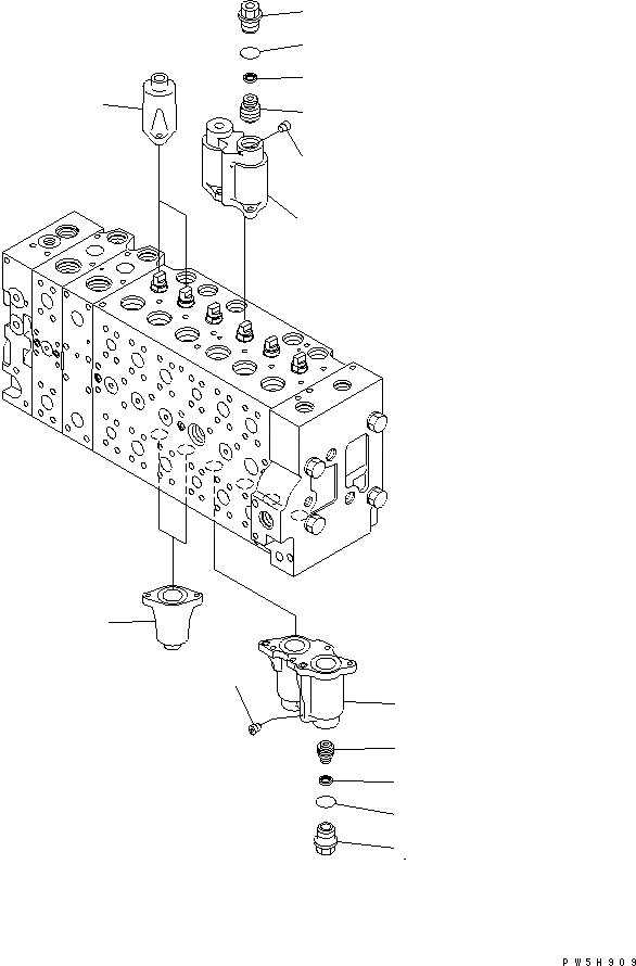 Схема запчастей Komatsu PC300-7-AA - ОСНОВН. КЛАПАН (-АКТУАТОР) (/) ОСНОВН. КОМПОНЕНТЫ И РЕМКОМПЛЕКТЫ