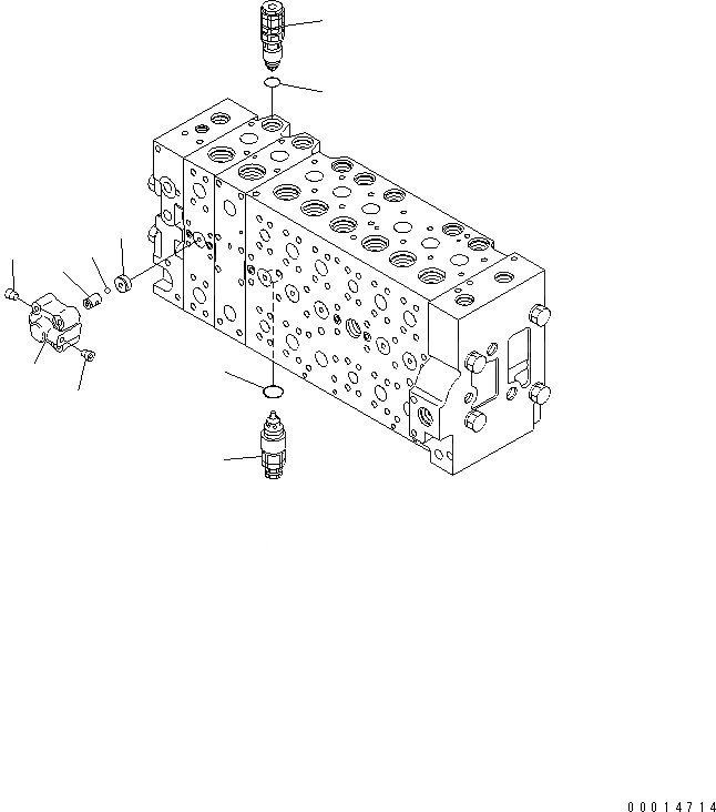 Схема запчастей Komatsu PC300-7-AA - ОСНОВН. КЛАПАН (-АКТУАТОР) (/) ОСНОВН. КОМПОНЕНТЫ И РЕМКОМПЛЕКТЫ