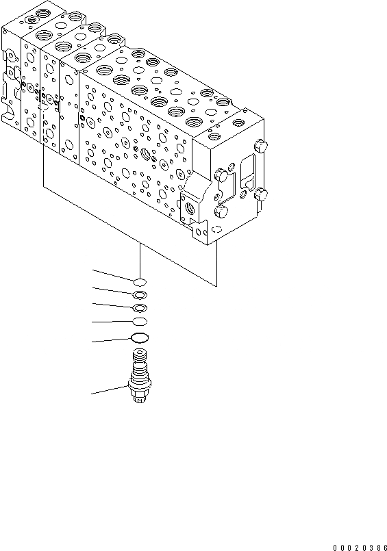 Схема запчастей Komatsu PC300-7-AA - ОСНОВН. КЛАПАН (-АКТУАТОР) (8/) ОСНОВН. КОМПОНЕНТЫ И РЕМКОМПЛЕКТЫ