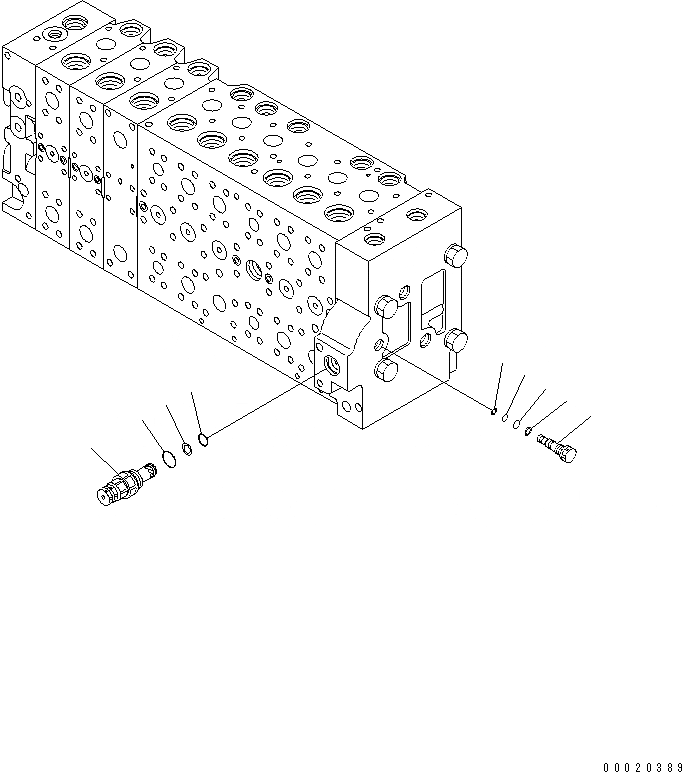 Схема запчастей Komatsu PC300-7-AA - ОСНОВН. КЛАПАН (-АКТУАТОР) (/) ОСНОВН. КОМПОНЕНТЫ И РЕМКОМПЛЕКТЫ