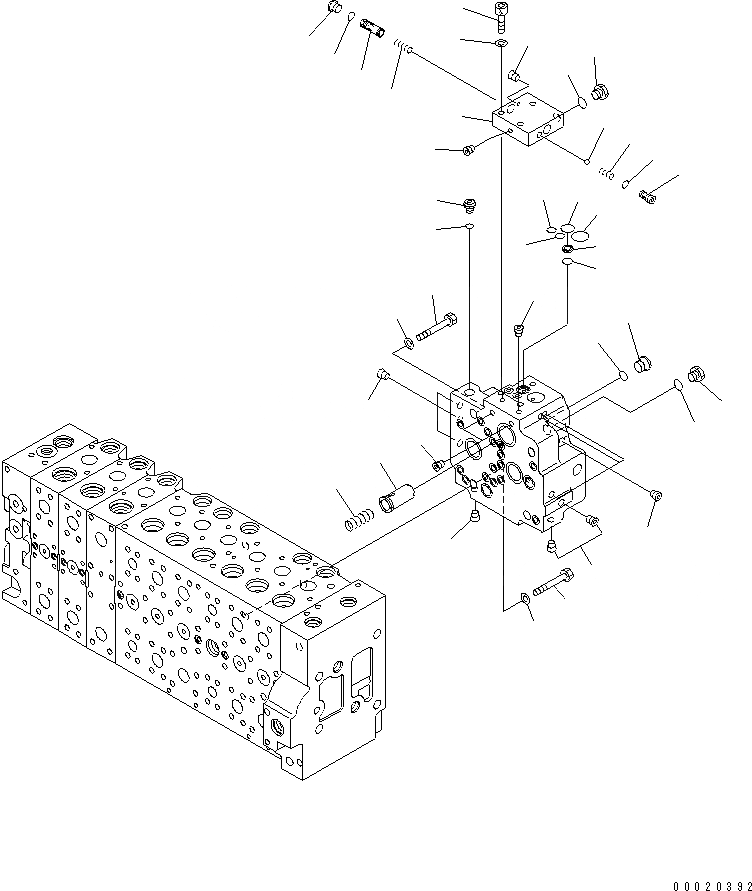 Схема запчастей Komatsu PC300-7-AA - ОСНОВН. КЛАПАН (-АКТУАТОР) (/) ОСНОВН. КОМПОНЕНТЫ И РЕМКОМПЛЕКТЫ