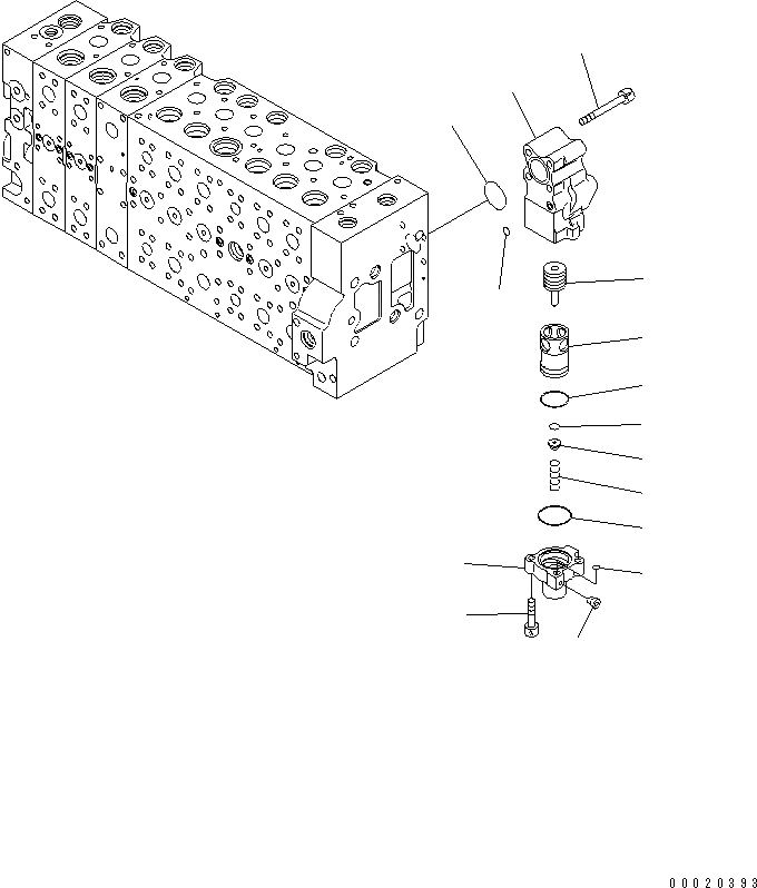 Схема запчастей Komatsu PC300-7-AA - ОСНОВН. КЛАПАН (-АКТУАТОР) (/) ОСНОВН. КОМПОНЕНТЫ И РЕМКОМПЛЕКТЫ