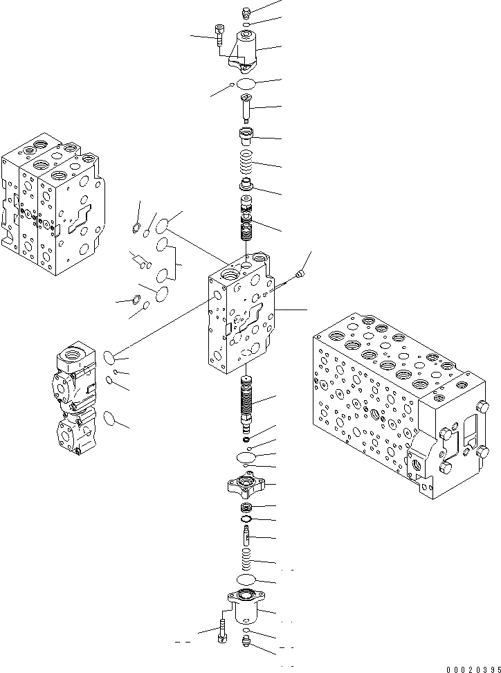 Схема запчастей Komatsu PC300-7-AA - ОСНОВН. КЛАПАН (-АКТУАТОР) (7/) ОСНОВН. КОМПОНЕНТЫ И РЕМКОМПЛЕКТЫ