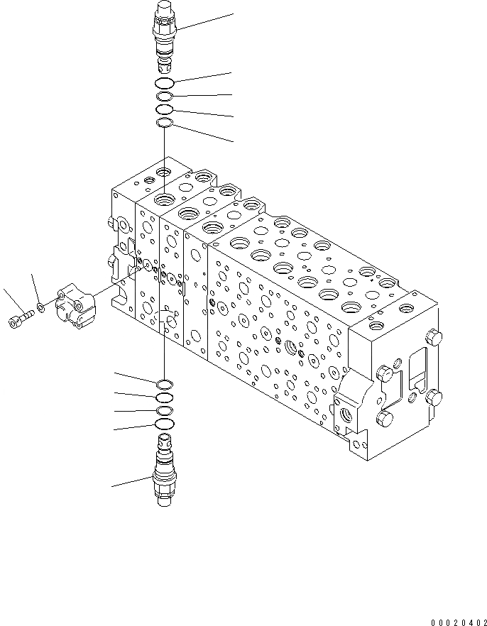 Схема запчастей Komatsu PC300-7-AA - ОСНОВН. КЛАПАН (-АКТУАТОР) (/) ОСНОВН. КОМПОНЕНТЫ И РЕМКОМПЛЕКТЫ