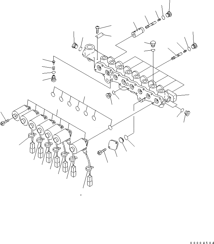 Схема запчастей Komatsu PC300-7-AA - СОЛЕНОИДНЫЙ КЛАПАН(№-) ОСНОВН. КОМПОНЕНТЫ И РЕМКОМПЛЕКТЫ