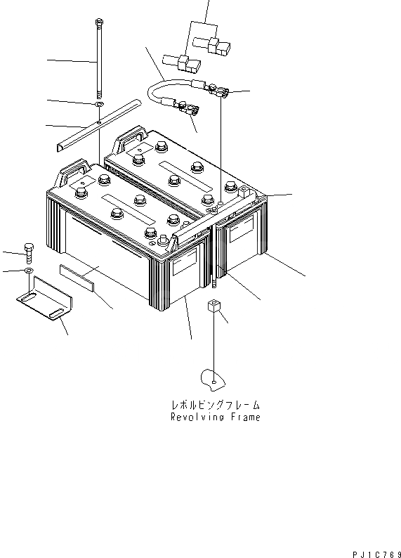 Схема запчастей Komatsu PC300-7 - АККУМУЛЯТОР (ВЫСОК. ЕМК.) ЭЛЕКТРИКА