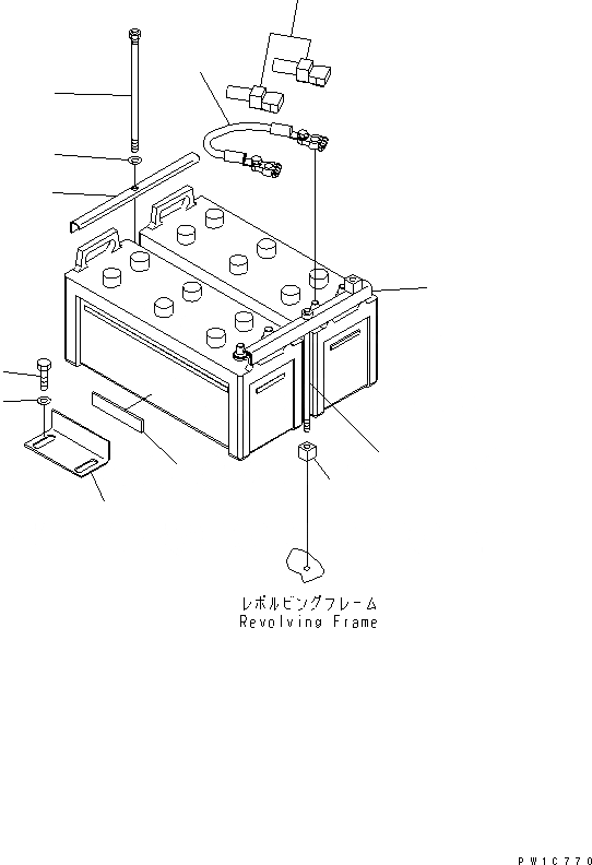 Схема запчастей Komatsu PC300-7 - КРЕПЛЕНИЯ АККУМУЛЯТОРАING ЧАСТИ ЭЛЕКТРИКА