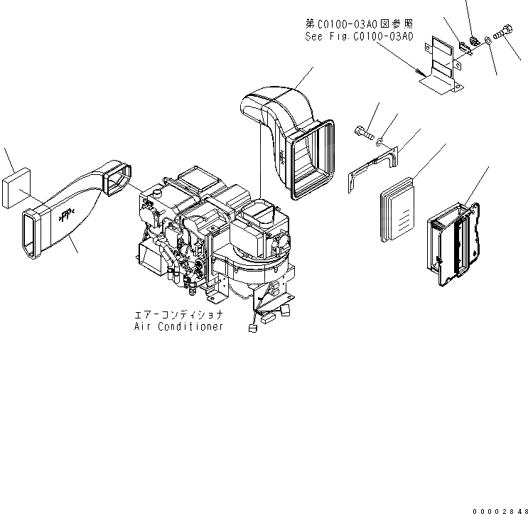 Схема запчастей Komatsu PC300-7 - КОНДИЦ. ВОЗДУХА (ВОЗДУХОВОДЫ И ДАТЧИК)(№-) КАБИНА ОПЕРАТОРА И СИСТЕМА УПРАВЛЕНИЯ