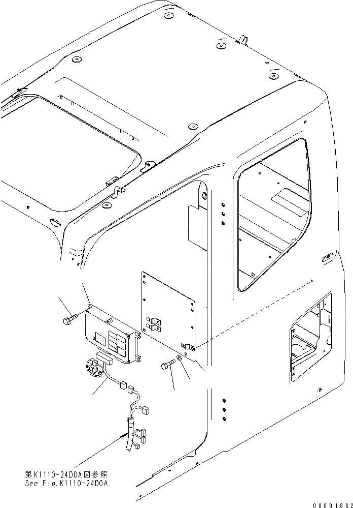 Схема запчастей Komatsu PC300-7 - ОСНОВН. КОНСТРУКЦИЯ (КАБИНА) (KOMTRAX)(№-) КАБИНА ОПЕРАТОРА И СИСТЕМА УПРАВЛЕНИЯ