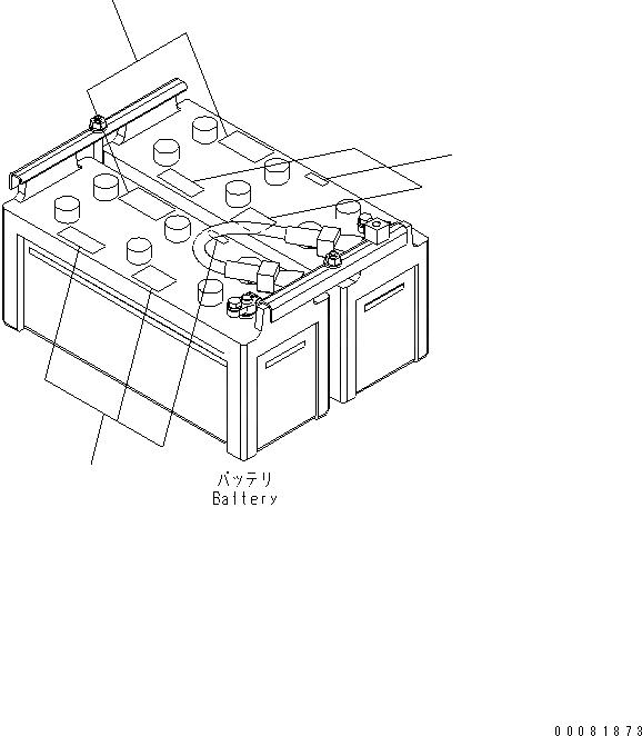 Схема запчастей Komatsu PC300-7 - ПРЕДУПРЕЖДАЮЩ. МАРКИРОВКА (АККУМУЛЯТОР) (ИСПАНИЯ)(№78-) МАРКИРОВКА