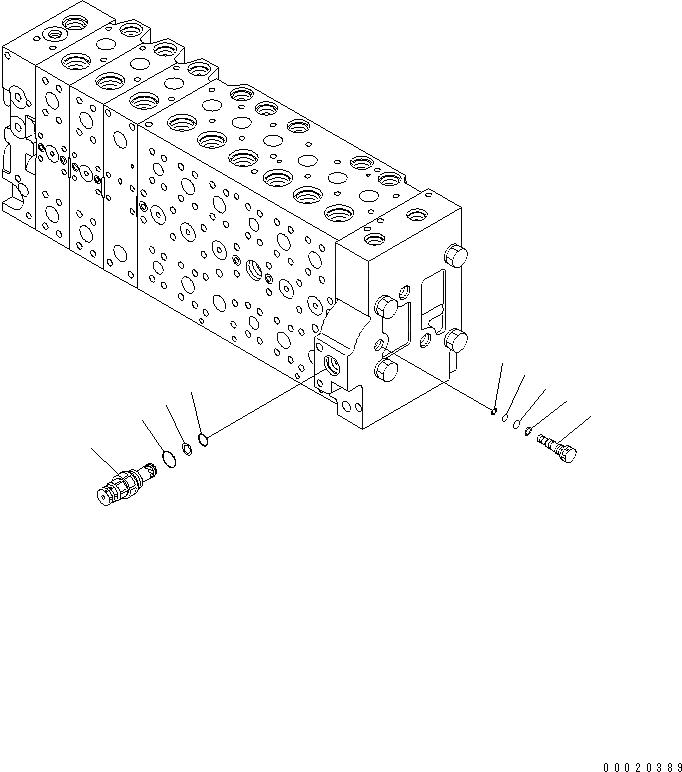 Схема запчастей Komatsu PC300-7 - ОСНОВН. КЛАПАН (-АКТУАТОР) (/) ОСНОВН. КОМПОНЕНТЫ И РЕМКОМПЛЕКТЫ