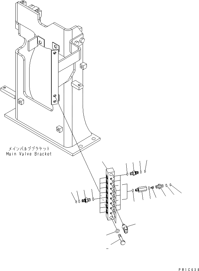 Схема запчастей Komatsu PC300-7 - PRESSURE ПЕРЕКЛЮЧАТЕЛЬ ГИДРАВЛИКА