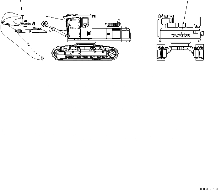 Схема запчастей Komatsu PC300-7 - ЛОГОТИП (МАЛ.) (KAL СПЕЦ-Я.)(№7-) МАРКИРОВКА