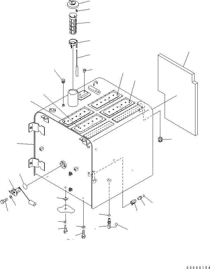 Схема запчастей Komatsu PC300-7E0 - ТОПЛИВН. БАК. (ДЛЯ ТОПЛИВН. REFILL НАСОС)(№98-) ТОПЛИВН. БАК. AND КОМПОНЕНТЫ