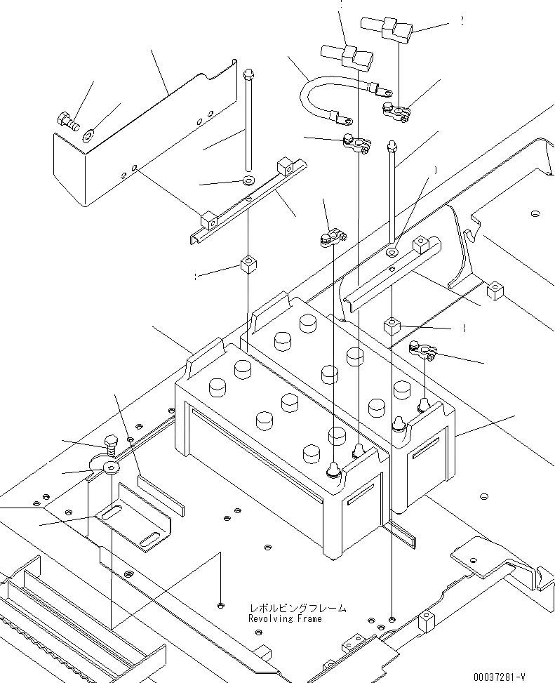 Схема запчастей Komatsu PC300-7E0 - АККУМУЛЯТОР ЭЛЕКТРИКА