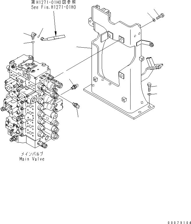 Схема запчастей Komatsu PC300-7E0 - ОСНОВН. КЛАПАН (КОРПУС КЛАПАНА) (БЫСТРОСЪЕМН. МЕХ-М) ГИДРАВЛИКА