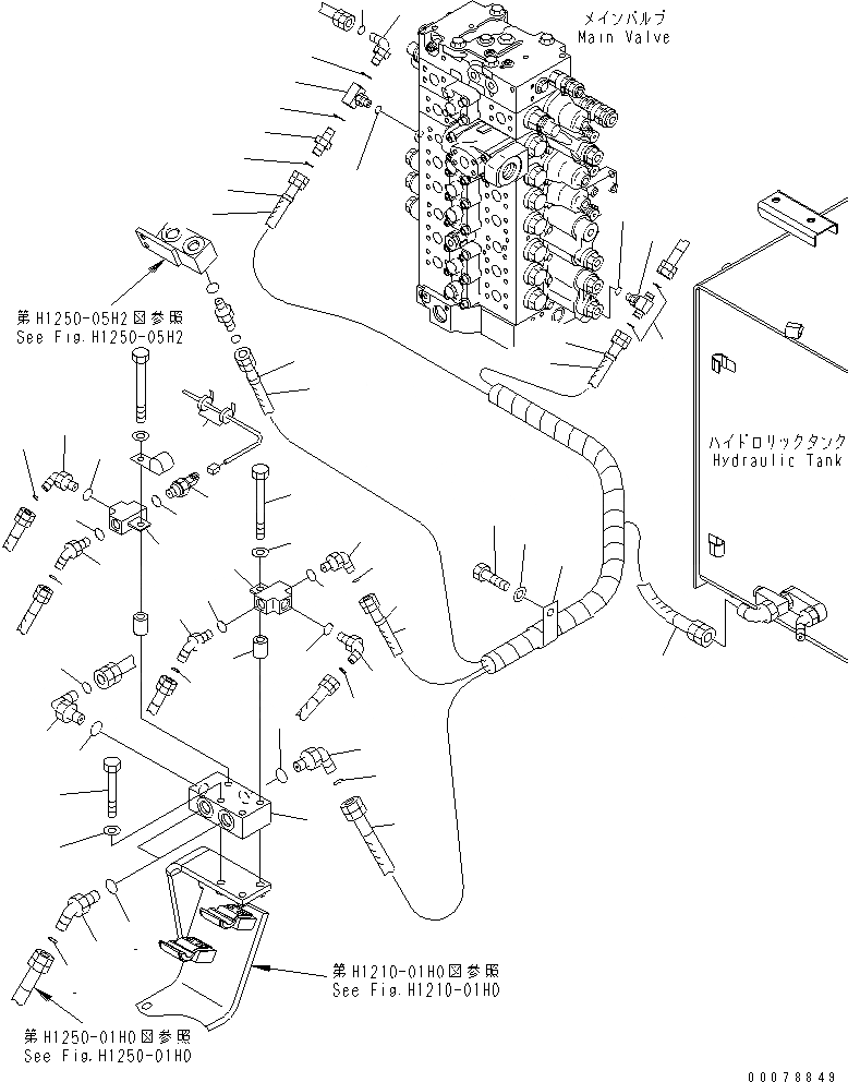 Схема запчастей Komatsu PC300-7E0 - КЛАПАН ПЕРЕГРУЗКИ (СТРЕЛА И РУКОЯТЬ) (ШАССИ) (С СИГНАЛОМ ПЕРЕГРУЗКИ) ГИДРАВЛИКА