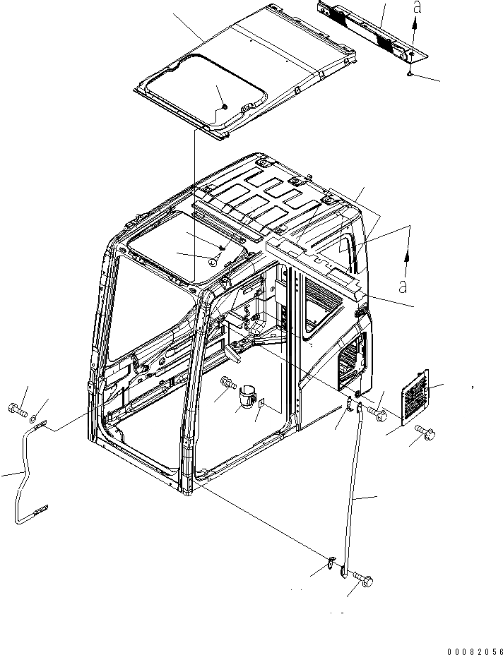 Схема запчастей Komatsu PC300-7E0 - ОСНОВН. КОНСТРУКЦИЯ (КАБИНА) (АКСЕССУАРЫ) (ДЛЯ KAL) КАБИНА ОПЕРАТОРА И СИСТЕМА УПРАВЛЕНИЯ