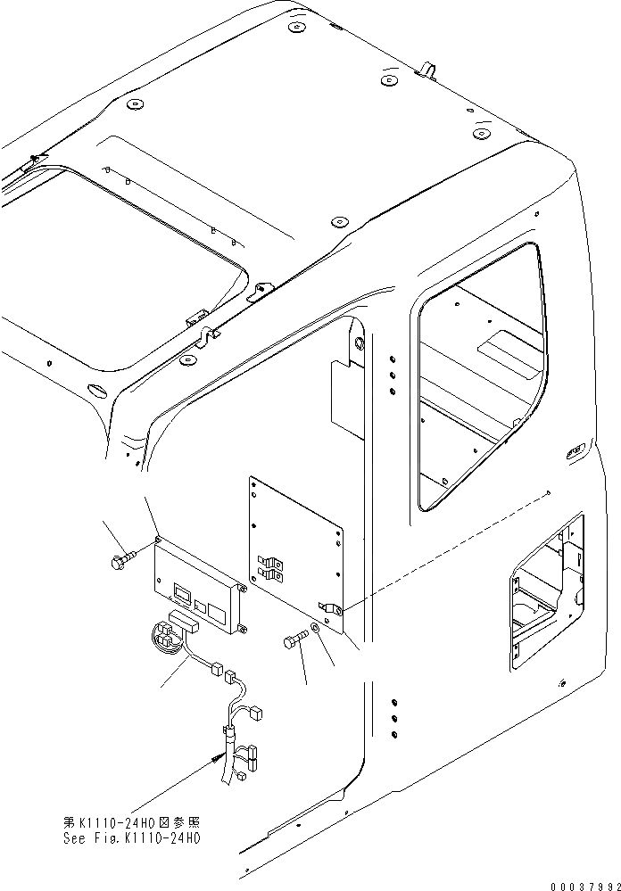 Схема запчастей Komatsu PC300-7E0 - ОСНОВН. КОНСТРУКЦИЯ (КАБИНА) (KOMTRAX) КАБИНА ОПЕРАТОРА И СИСТЕМА УПРАВЛЕНИЯ